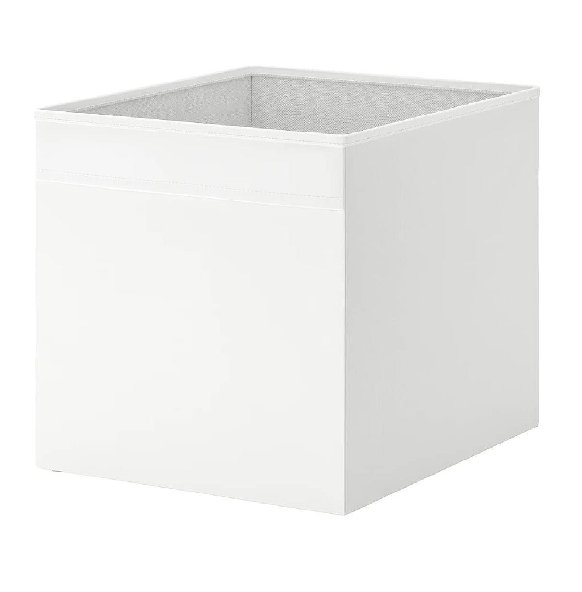 Drona - Scatola portaoggetti con 4 ripiani in tessuto vellutato, 33 x 38 x 33 cm, colore: Bianco
