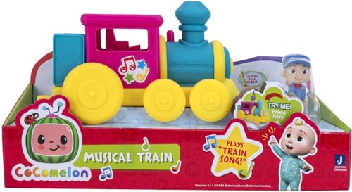 CoComelon CMW0080 - Trenino musicale e personaggio esclusivo JJ, versione ufficiale inglese, giocattolo a partire dai 3 anni