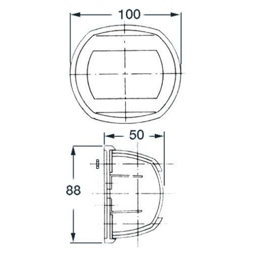 OSCULATI Fanale Classic 12 Prua Bianco/Bianco
