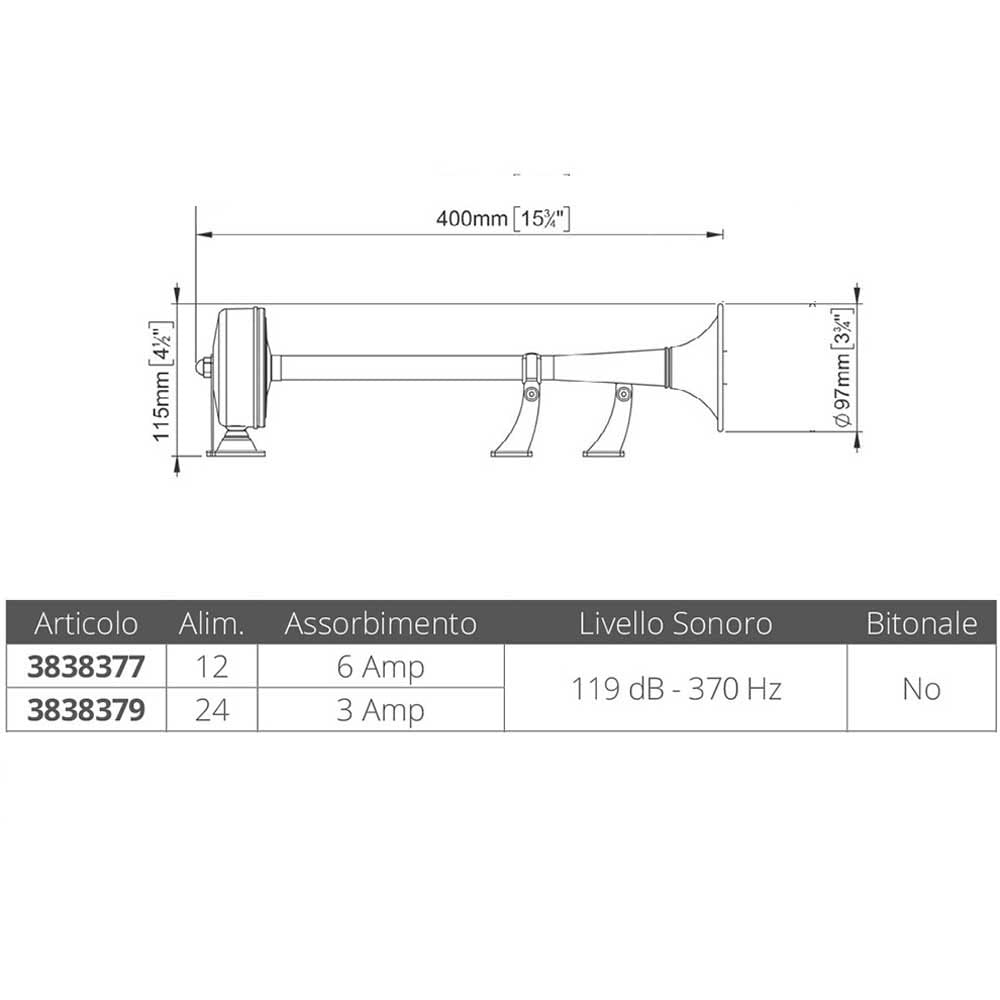Marco 3838379 24v Electromagnetic Horn One Size