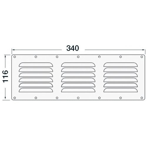 Ventilazione latta kieme Ventola metallo 230 X 127 mm Niro