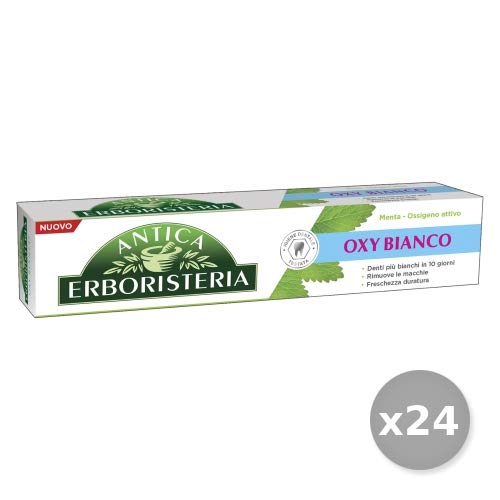 Set di 24 dentifricio anticato alle erbe, 75 ml, Oxy White Mint/ossigeno attivo
