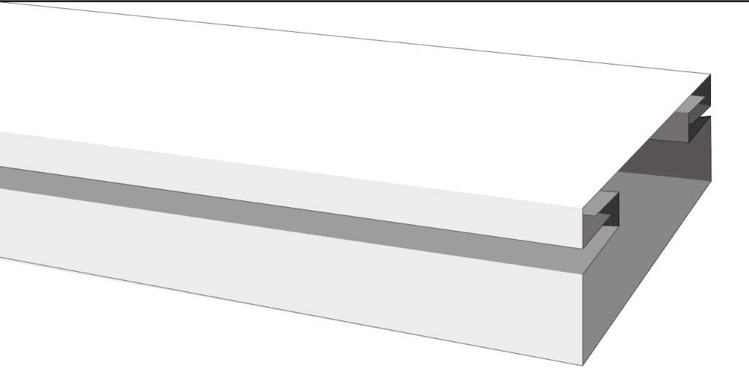 Electraline 60770 Canalina Passacavo singola, 2 mt, Misura 20x10 mm, Bianco