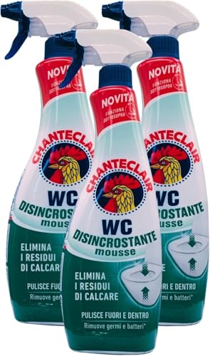 WC Disincrostante Mousse, Pulisce e Igienizza, Funziona anche Sottosopra, Forza&Igiene - 625 ml (3 Unità)