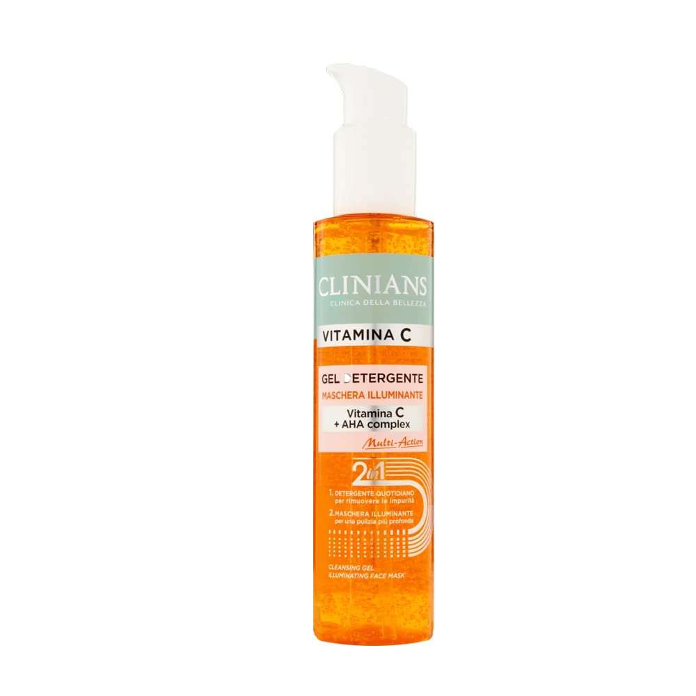 Clinians Detergente Gel Illuminante Schiumoso Azione Attiva Energizzante con Energilium, 150ml