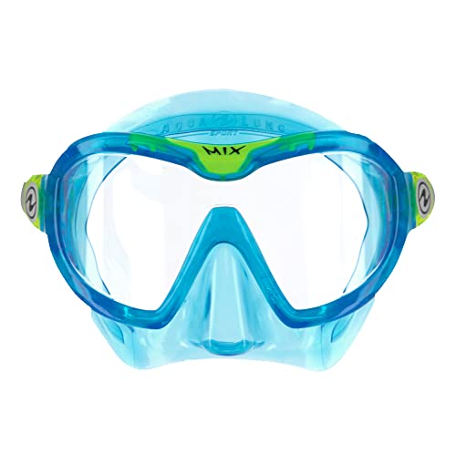 AQUALUNG Combo Mix | Maschera + Snorkel per immersioni, escursioni acquatiche, snorkeling per bambini dai 4 anni in su con protezione UV e guarnizione in silicone, lenti antiappannamento e antigoccia
