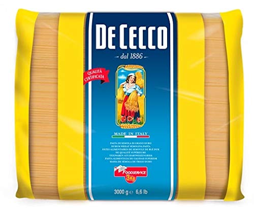 DE CECCO Pasta di semola DE CECCO Foodservice 3 KG (LINGUINE, 1 Busta da 3 KG)