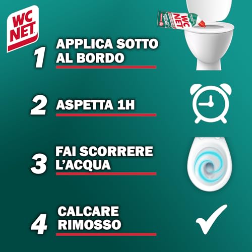Wc Net - Disincrostante Disinfettante Gel per Sanitari e Superfici, Pulitore Liquido per Wc, 700 ml x 3 Confezioni