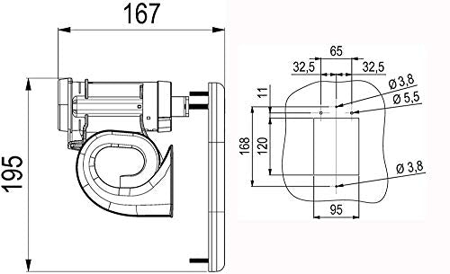 Tromba Hurricane bianca 12 V