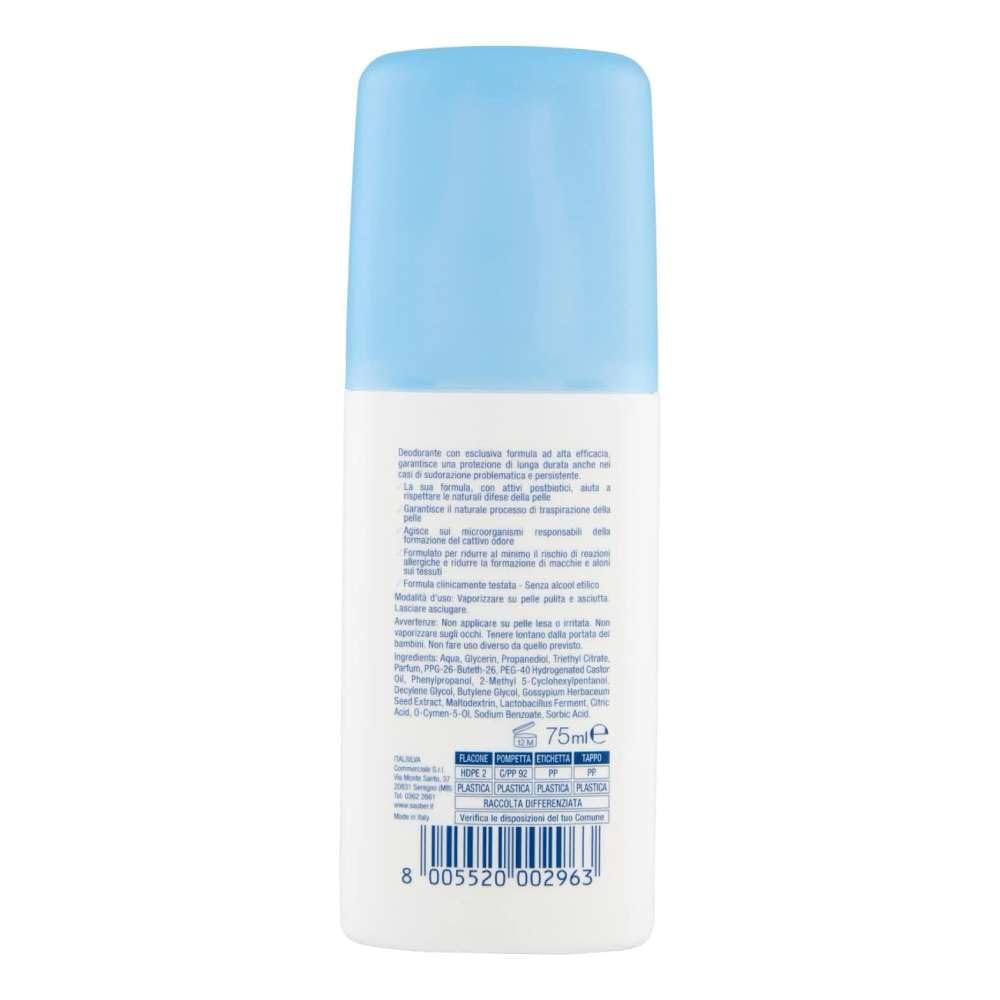 Set 6 SAUBER Deodorante VAPO 48 ore 75 Millilitri Cura del Corpo