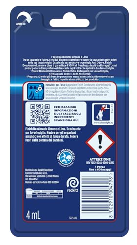 Finish Deodorante per Lavastoviglie, Profumo di Limone