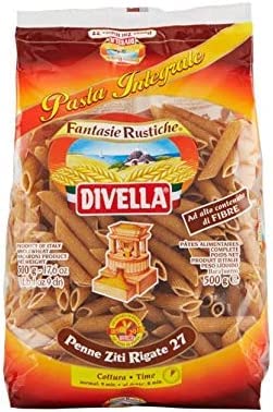 DIVELLA PASTA INTEGRALE PENNE ZITI RIGATI 24 X 500 GR