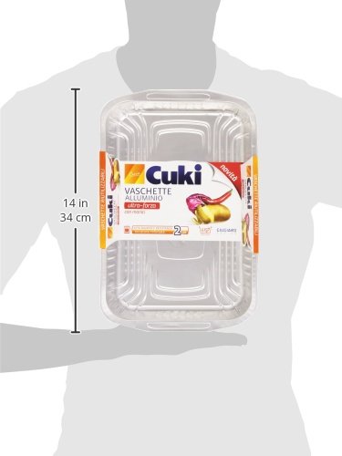 Cuki Vaschette Alluminio, 6 Porzioni, 2 Pezzi