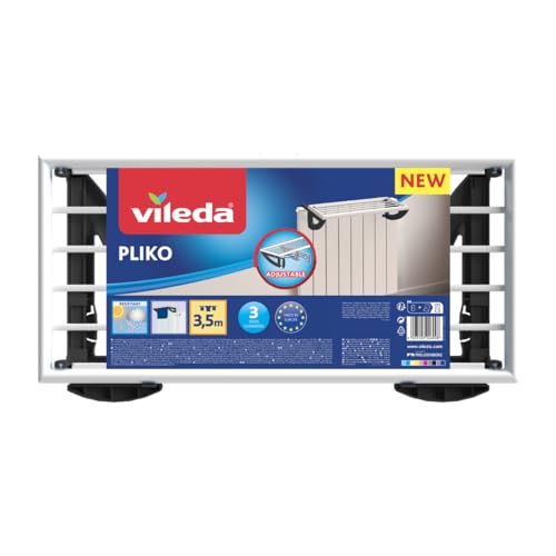 Vileda Pliko | Stendibiancheria da calorifero in resina | Bracci super resistenti | Bracci regolabili| Facile da aprire e chiudere