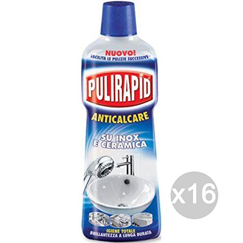 Set 16 PULIRAPID Anticalcare Liquido 750 Detersivi E Pulizia della Casa