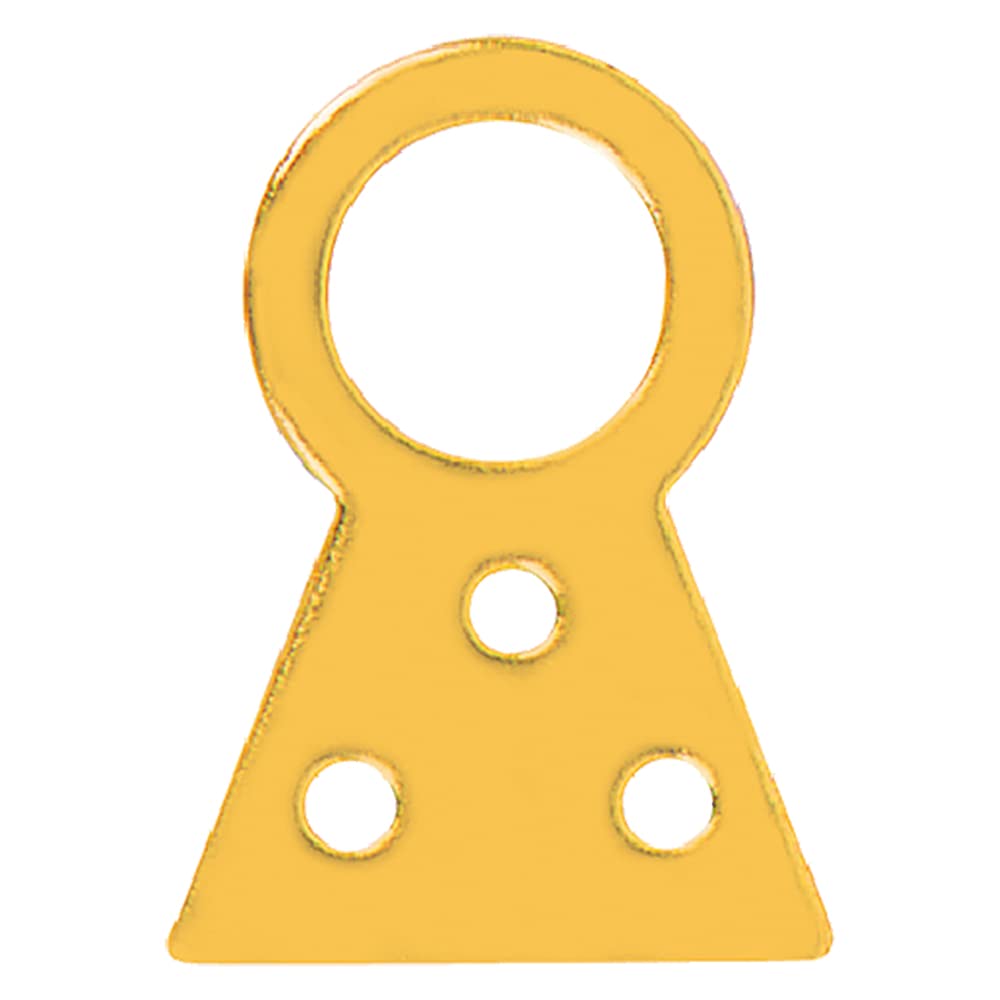 Koncreto Attaccaglie Fisse N.1 Pz 8 Acciaio Ottonato. In Blister.