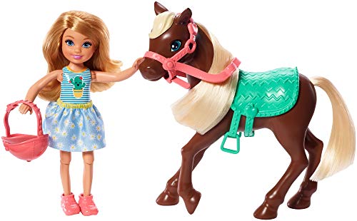 Barbie Bambola con Cavallo e Accessori, Giocattolo per Bambini 3+ Anni, FXH13