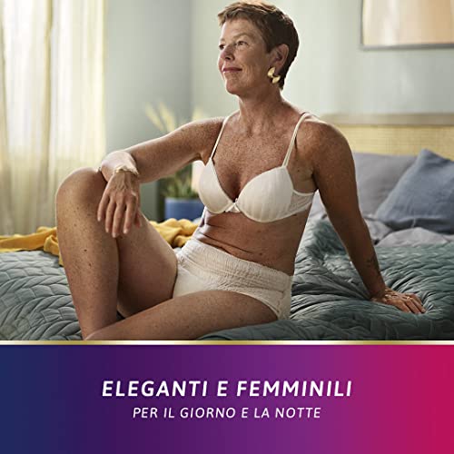 Tena Silhouette, Creme, Vita Alta, Taglia M, Assorbenza Plus, 9 Mutandine