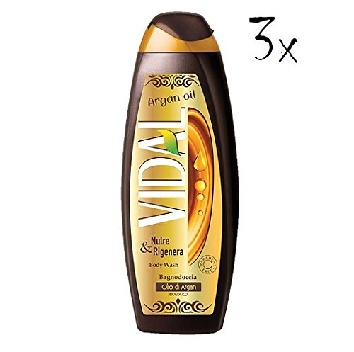 Vidal Argan Oil, olio di argan, 3 flaconi da 500 ml (etichetta in lingua italiana non garantita)