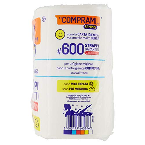 Comprami Carta Igienica Rotoli, 600 Strappi, 4 Pezzi