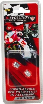 Bottari 60764 Coprivalvole in Alluminio Coppia di Moto, Argento