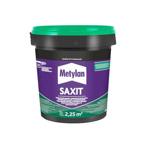 Metylan Saxit Adesivo liquido acrilico per l'incollaggio di piastrelle in ceramica, Colla liquida per rivestimenti in PVC e pannelli di sughero, Colla potente resistente all'umidità, 900 g