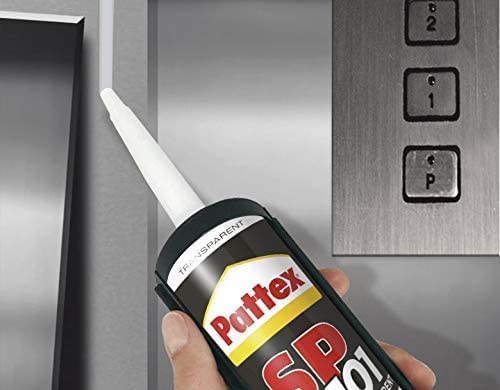Pattex Sigillante Polimerico SP101, Sigilla e Incolla, Multimateriale, Elevate Prestazioni, Aderisce su Superfici Umide, Resiste ai Raggi UV e Intemperie, Sigillante Grigio, Cartuccia da 280 ml