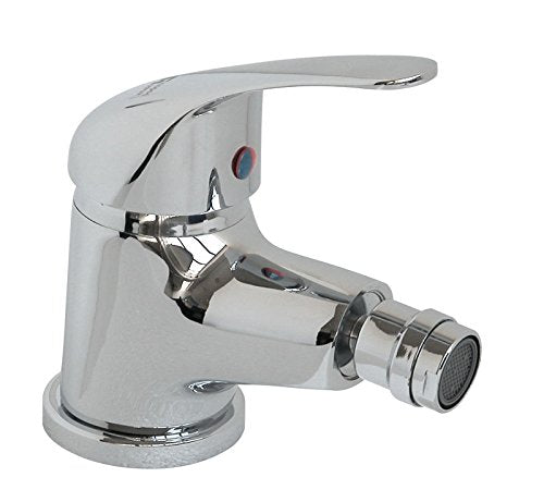 Idroblok Idroblock 03757014 C03 Miscelatore Bidet Rex 40, Scarico 1'1/4 Flessibili, 3/8 F, Cromato