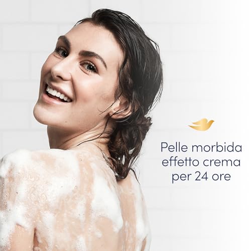 Dove Bagnoschiuma Nutrimento Intenso, Bagnodoccia Idratante, Formula Delicata sul Microbioma della Pelle, con Agenti Idratanti Vegetali, Senza Solfati SLES, Bagnodoccia Uomo e Donna, 225 ml