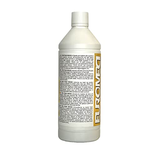 Euromeci Pen Teak Wood, Sbiancante rinnovatore per Teak, 1.000 ml