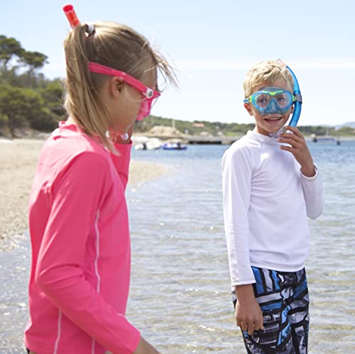 AQUALUNG Combo Mix | Maschera + Snorkel per immersioni, escursioni acquatiche, snorkeling per bambini dai 4 anni in su con protezione UV e guarnizione in silicone, lenti antiappannamento e antigoccia