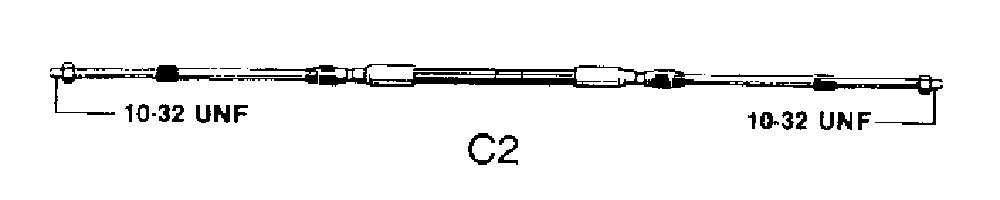 Ultraflex, Cambio Cavo e gaskabel C2 Completo, 6 Pollici, 1.83 m, 58868