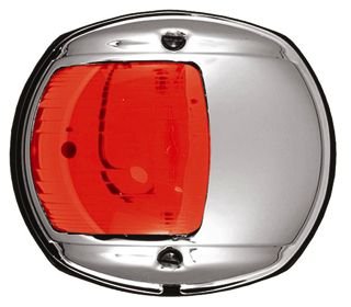 Luce rossa 12v cromata