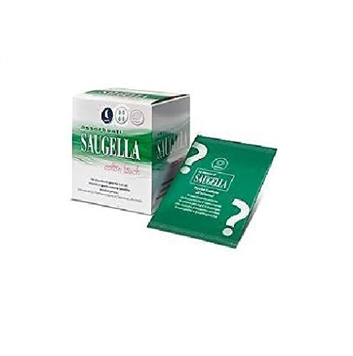 2 X Saugella COTTON TOUCH 12 ASSORBENTI NOTTE CON ALI IN COTONE 100% IPOALLERGENICO