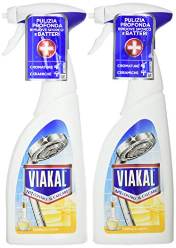 Viakal Anticalcare Detersivo Spray per Cucina, 10 Confezioni (10 x 515 ml), Adatto per Acciaio, Rimuove Sporco e Batteri, Azione Totale Sul Calcare, Brillantezza Duratura, Maxi Formato