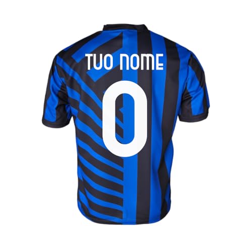 Inter - Maglia Home Inter 2024/2025 Personalizzabile con Nome e Numero, Replica Ufficiale, Blu, Nero, 100% Poliestere, Adulto e Bambino. Ideale per Tutti i Tifosi Nerazzurri