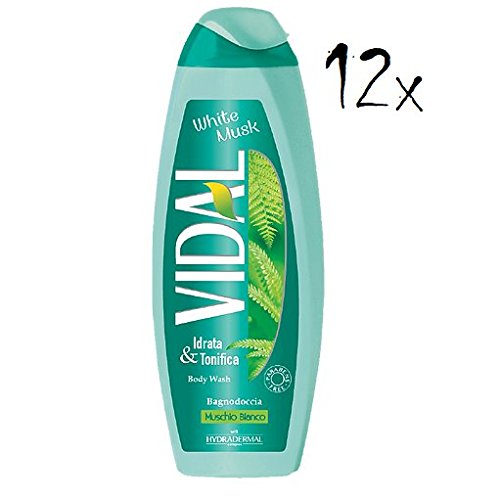 Vidal White Musk - 12 bagni in schiuma di muschio bianco, 500 ml