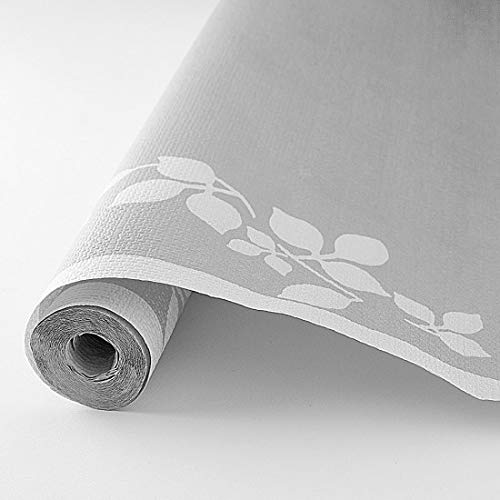 DOPLA Tovaglia Monouso in Carta Plastificata, Argento, 1,2x7 MT