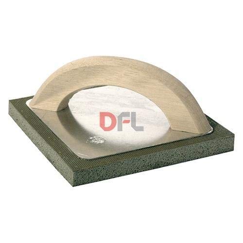 Frattone In Gomma Spugna Supporto In Alluminio, Manico In Legno.Gomma Spugna Mm 14, Dura.Colore Grigio.
