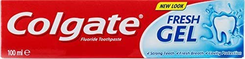 Colgate Fresh Gel Fluoride Toothpaste 100 Milliliter - Pack of 12 Tubes
