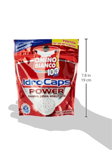 Omino Bianco - Additivo Totale 5in1 IdroCaps Power - Smacchiatore Concentrato - 12capsule - 240g