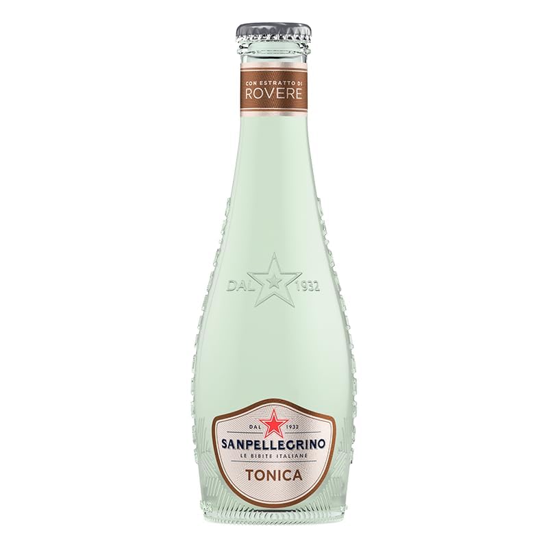 Confezione da 48 confezioni di test San Pellegrino cocktail bibite analcoliche + Tonica Rovere bevanda analcolica 20 cl bottiglia di vetro usa e getta