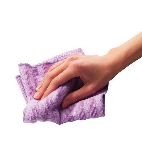 Vileda Microfibre Cucina, Panno per Cucina, in Microfibra, con Bande Abrasive di Nylon, AntiGraffio, Disincrostante, 32 x 32 cm
