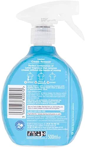 Lenor - Spray antipieghe Crease Releaser, rimuove le pieghe dai tessuti, fragranza Risveglio primaverile, confezione doppia, 2 x 500 ml