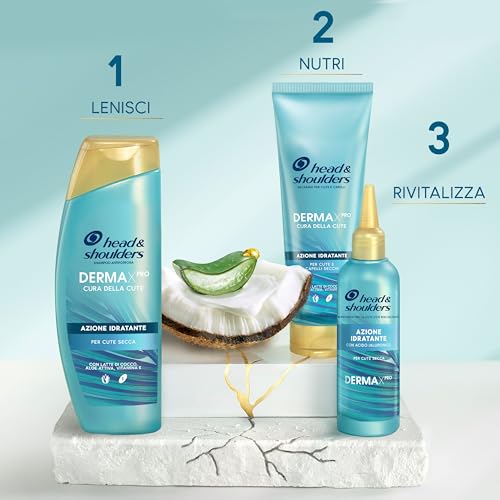 Head & Shoulders DERMAXPRO Shampoo Antiforfora Azione Idratante Per La Cute Secca, Con Latte Di Cocco