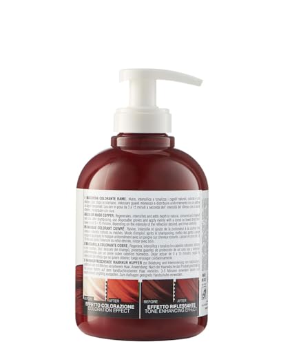 Alama SOS Color&GO Maschera Colorante Non Permanente Rame per Capelli Naturali, Colorati e Con Mèches, Nutriente e Tonalizzante, Senza Ammoniaca, 300 ml