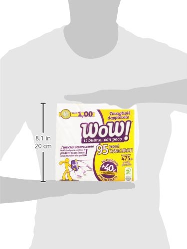 Wow! - Tovaglioli 2 Veli 40X40, 95 Pezzi