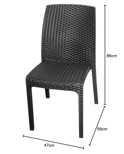 BICA 9095.4 Virginia Sedia, Plastica, Antracite, 47x59x86 cm