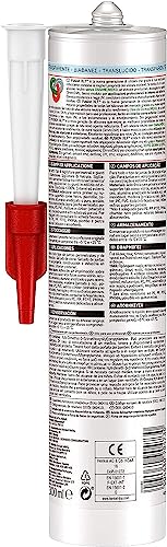 Pattex SL 620 Serramenti ed Edilizia Sigillante trasparente, Silicone per lattoneria, serramenti, ecc., Sigillante impermeabile per materiali vari, cartuccia da 300 ml