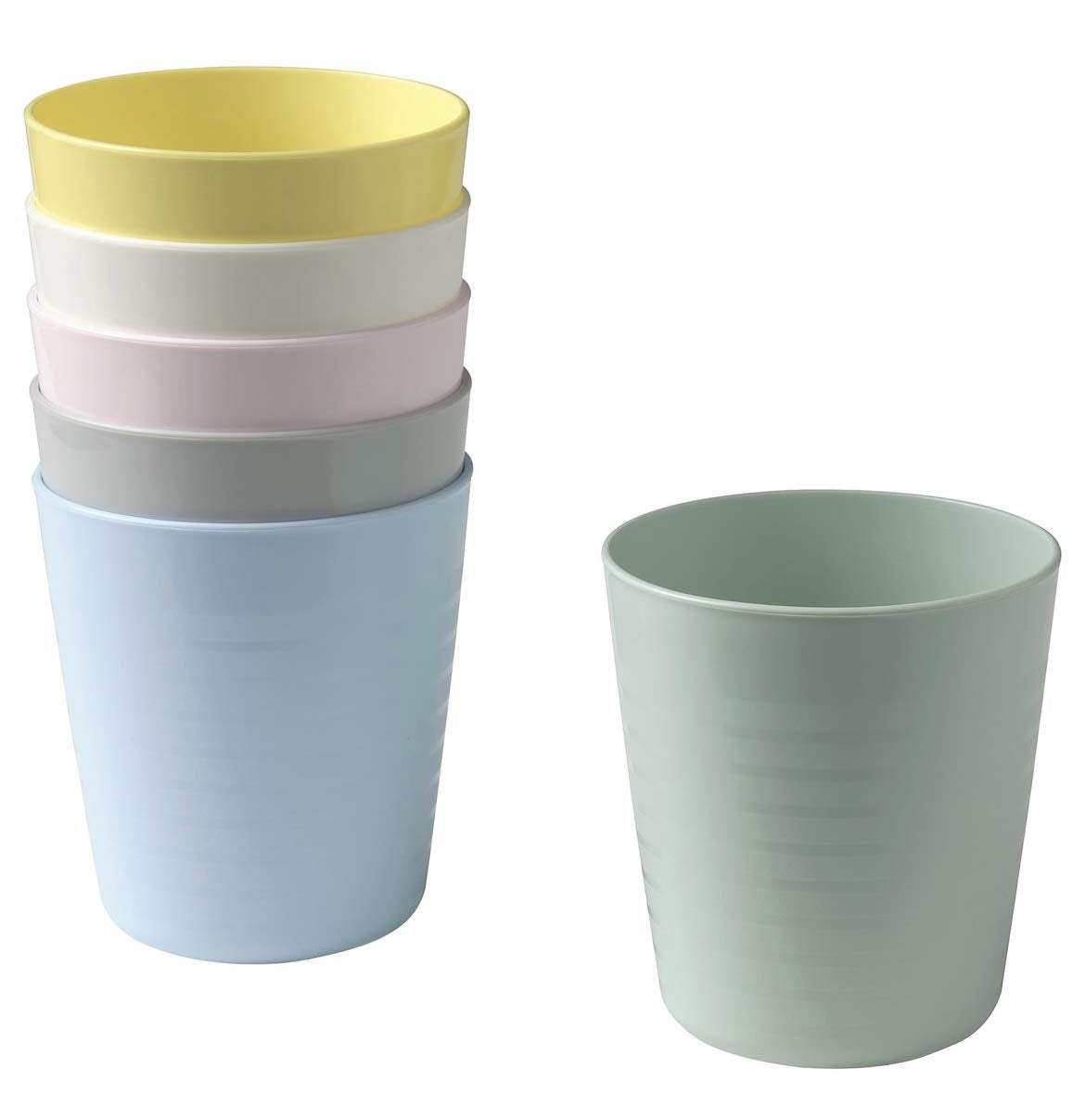 IKEA Kalas - Set di 6 Bicchieri per Bambini, Colori Pastello Assortiti, Senza BPA